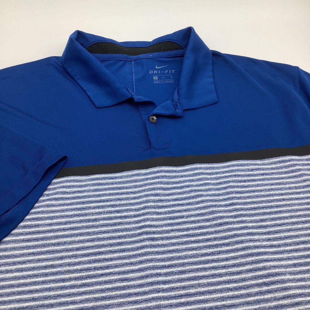Nike Mens Tiger Woods Dri‎ Fit Short Sleeve Golf Polo Size XL